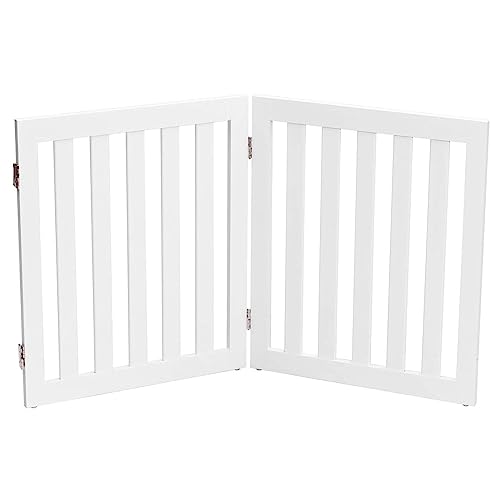 COSTWAY Absperrgitter Hunde 60cm Hoch, Schutzgitter Holz, Kindergitter...