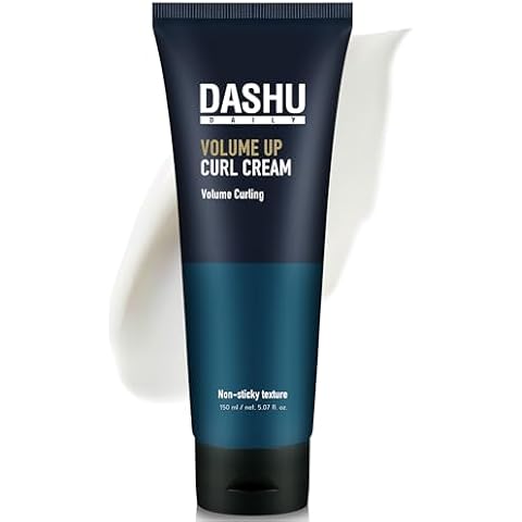 DASHU Daily Volume Up Curl Cream 5.07fl oz – Hair Styling Cream, Curl Defining Cream, Volumizing, Add Texture, Anti Frizz Styling Cream Cover