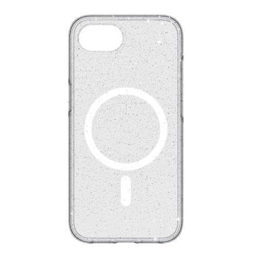 Coque iPhone 16e 17e MagSafe transparente pailletée White Diamonds