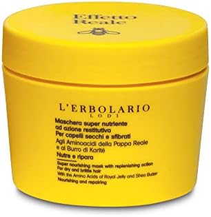 L'Erbolario Effetto Reale Super Nourishing Hair Mask - Restores Body to Damaged Hair - Leaves Hair Strong and Radiant - Promotes Healthy Growth - Silicone Free - Suitable for Dry Hair - 5.07 oz