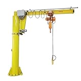 Customizable Jib Crane 1–10 Ton Free Standing Jib Crane with Electric Hoist, 360 Degree Rotation, Heavy Duty Column Mounted Industrial Jib Crane for Material Handling