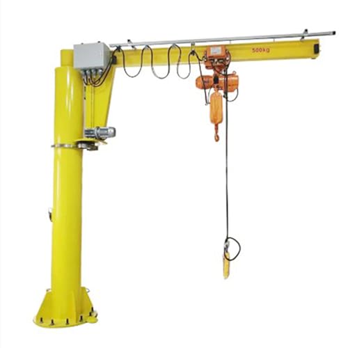 Customizable Jib Crane 1–10 Ton Free Standing Jib Crane with Electric Hoist, 360 Degree Rotation, Heavy Duty Column Mounted Industrial Jib Crane for Material Handling