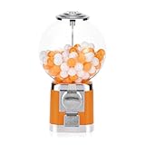 Costruito per durare: realizzato in alluminio di alta qualità e leghe di zinco, questo distributore automatico di caramelle ha una base robusta che fornisce stabilità e forte supporto del peso, evitando qualsiasi agitazione o ribaltamento.