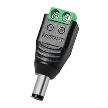 CHANZON 10 x Male DC Power Connector 5.5mm x 2.1mm 12V 24V Power Jack Socket for Led Strip CCTV Security Camera Cable Wire Ends 10Pcs Plug Adapter