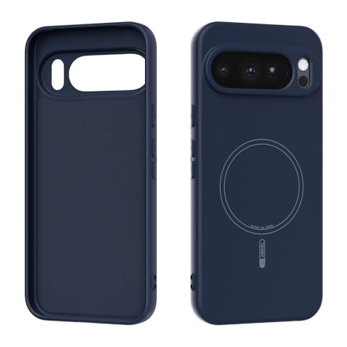 Coque Google Pixel 9A antichoc rigide bleu magnétique anti-chute