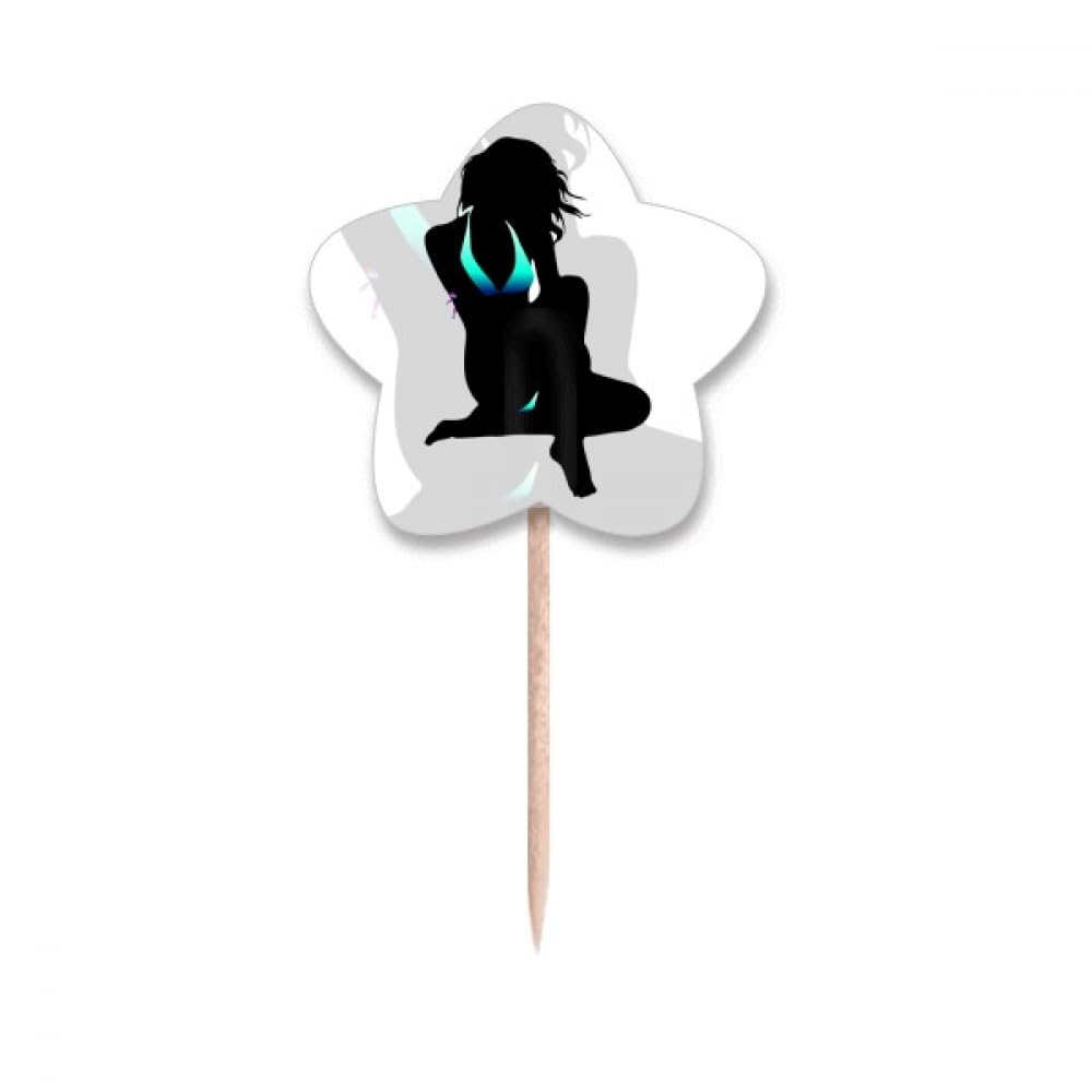 Cupcake picks et cure-dents étoiles avec finitions soignées pour réception