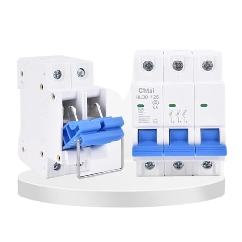 Disjoncteur à couteau double isolation 63A 100A, levier de commande manuelle monophasé rail DIN - 2