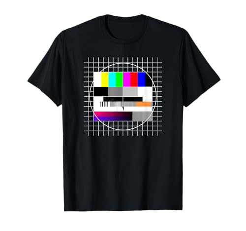 Fernseh Testbild 80er Party 90er Jahre - Retro Testbild TV Fernseher - IT Technik T-Shirt Schwarz S Unisex Erwachsene Klassische Passform Kurzarm Crew-Ausschnitt Sommer Frühling Party Retro T-Shirt Fernseh Testbild 80er Party 90er Jahre - Retro Testbild TV Fernseher - IT Technik T-Shirt Schwarz S Unisex Erwachsene Klassische Passform Kurzarm Crew-Ausschnitt Sommer Frühling Party Retro T-Shirt