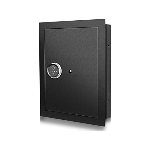 Langger V Biometric Wall Safe, Hidden Fingerprint Security Wall Safe, In Wall Safe Between Standard Wall studs. Size Upgrade (Black - 21"H x 4"D x 13.75"W) Cover