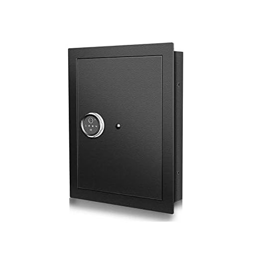 Langger V Biometric Wall Safe, Hidden Fingerprint Security Wall Safe, In Wall Safe Between Standard Wall studs. Size Upgrade (Black - 21"H x 4"D x 13.75"W)