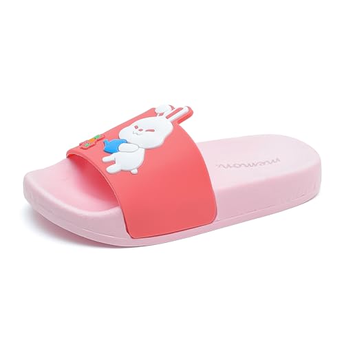 Image of MEMON Toddler Little Kids Dinosaur Beach /Pool /Shower Slides /Anti-Skid Home Bath Slippers /Cute Summer Outdoor Shoes for Girls and Boys