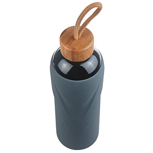 image for Origin Best BPA-Free Glass Water Bottle with Protective Silicone Sleev