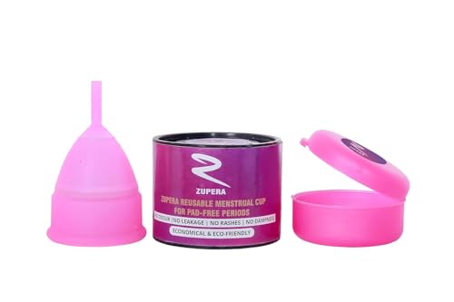Image of Reusable, Collapsible & Foldable Silicone Menstrual Cup For Women|Fda Approved|Easy To Carry In Purse|For Pad-Free Period|No Leakage|No Rashes|No Dampness (Large - Pink)