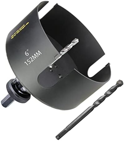 6 inch Deep Hole Saw Carbide, 2.36” Cutting Depth for Multiple Material, Hardy Plank, Hard Wood, MDF, Wall Tile, Air Brick, 10X More cuts, 5X More Faster