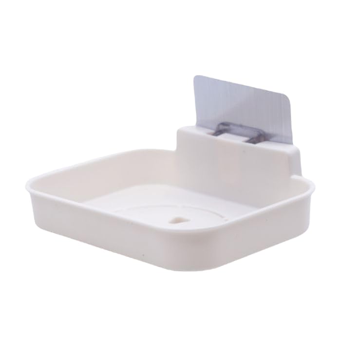 Dynamics Wall Mounted Self Draining Soap Dish Holder Case - Hanging Waterproof soap Box Storage Rack with Self Adhesive Sticker for Bathroom, Kitchen, Bathtub, Washbasins, Plastic (Multicolor)
