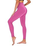 TNNZEET Leggings for Women, Pink High Waisted Plus Size Maternity Workout Yoga Pants (L/XL)