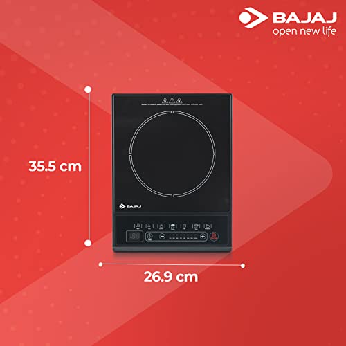 Bajaj Majesty ICX Neo 1600W Induction Glass Ceramic Cooktop With Pan Sensor And Voltage Pro Technology, Black - Image 7
