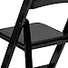 Flash Furniture HERCULES Series Black Wood Folding Chair with Vinyl Padded Seat