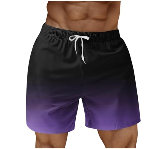Men's Quick Dry 5 Inch Swim Trunks Beach Shorts with Mesh Lining Pockets Funny Bathing Suits Comfortable Swimwear