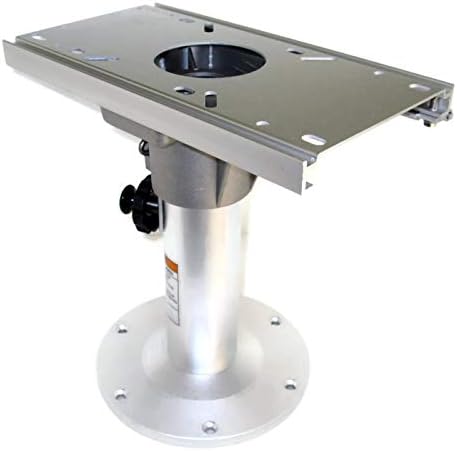 Adjustable All Aluminum Marine Boat Seat Pedestal 13 1/4-19 High W/Slide