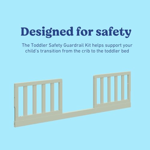 Image of Graco Storkcraft Toddler Safety Guardrail Kit with Slats - GREENGUARD Gold Certified, Converts Compatible Storkcraft Crib to Toddler Bed, Kit Includes 2 Toddler Guardrails (Sage)