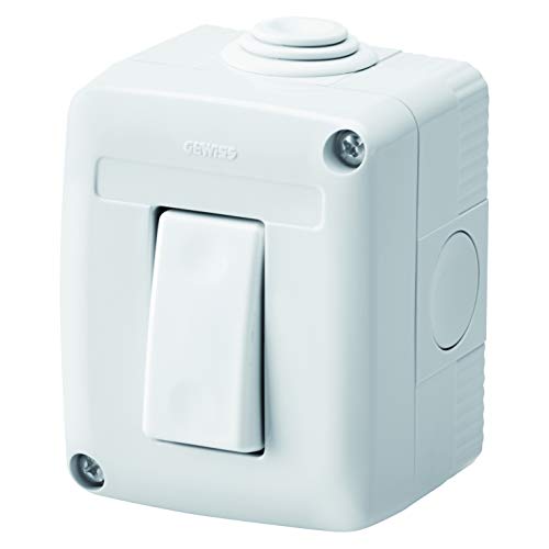 GEWISS - GW27801DY GW27801DY Contenitore Completo Apparecchi Serie System Protetto, Con Interruttore Unipolare 16 AX, IP40, Grigio Ral 7035