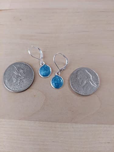 Handmade Lghtweight Womens Silver Gold Resin Small Drop Earrings On Silvertone Leverback Beads By Bettina #TOP5