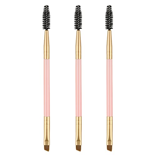 Eyebrow Brush - Set Of 3 Spoolie And Angled Eye Brow Brush Apply For Brow Powders Waxes Gels And Blends (Multi-Colored) #TOP17