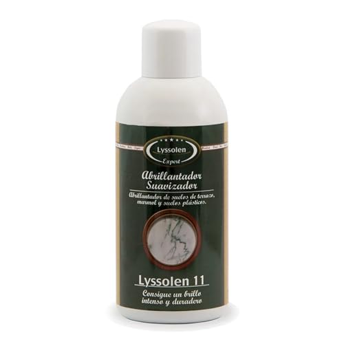 LYSSOLEN - Abrillantador Suelo Terrazo, Mármol, Mosaicos, Sintasol... - Friegasuelos Profesional para Limpieza Hogar - Limpia Suelos con Brillo Duradero - Productos Limpieza de Calidad (1, 0,5 Litros)