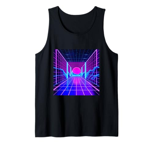Vaporwave Synthwave Retroverse 80s 90s Aesthetic Art Tank Top