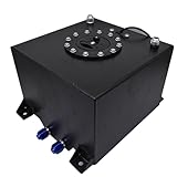 labwork Fuel Tank with Built-in Level Sender 5 Gallon Coated Aluminum Fuel Cell Gas Tank & Level Sender Racing/Drifting Black