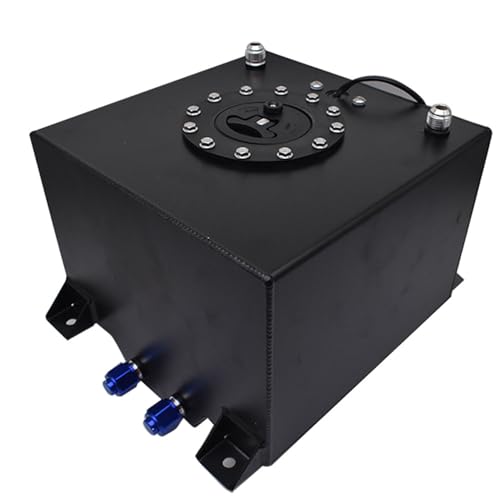 labwork Fuel Tank with Built-in Level Sender 5 Gallon Coated Aluminum Fuel Cell Gas Tank & Level Sender Racing/Drifting Black