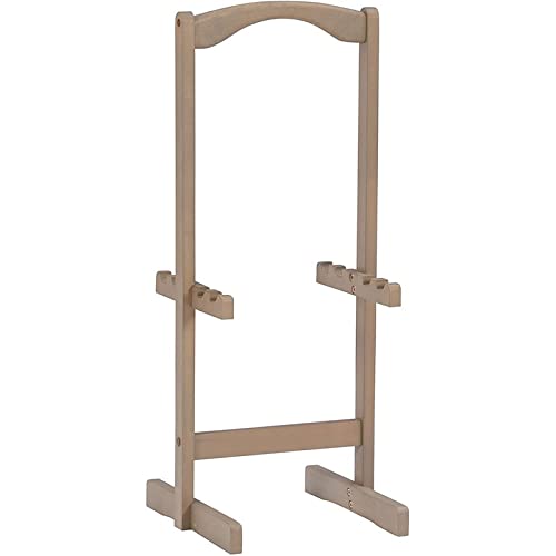 Atlin Designs 5 Piece Set TV Tray Table Stand in Brown Gray, 4 Tray Tables & 1 Stand