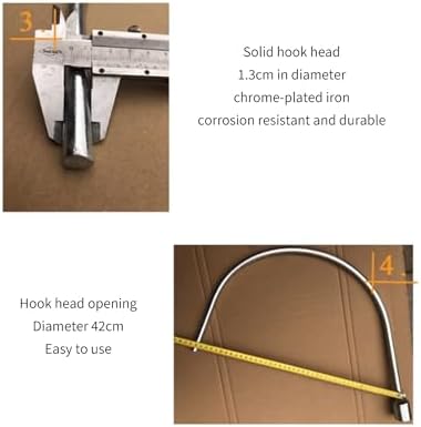 Detachable Non-Slip Grip Hook for Linemen & Fire Protection - Durable 300cm Yellow Utility Hook for Safe Climbing & Substation Use - Heavy-Duty, Reliable Design