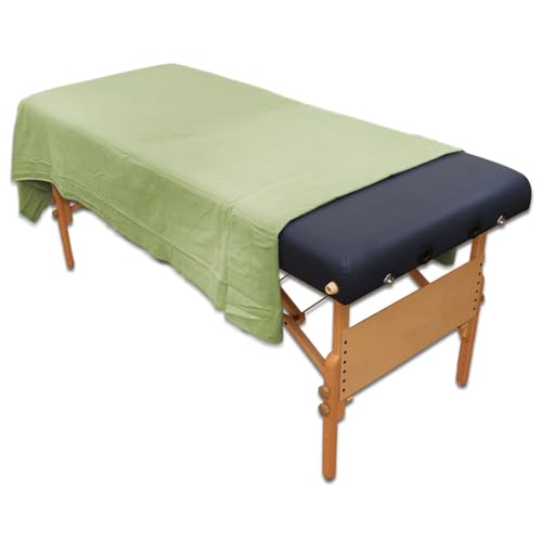 Body Linen Flannel Flat Massage Table Sheet - Sage - 61x100 inches - 100% Cotton
