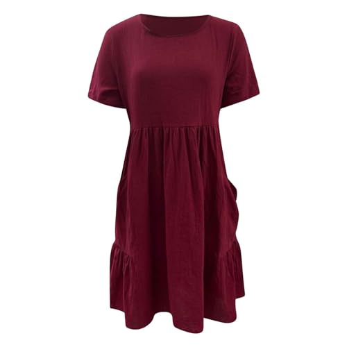 Robe en coton et lin ample pour effacer les complexes avec élégance - 4