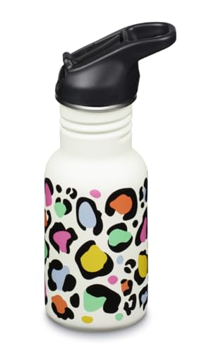 Klean Kanteen Fahrrad Trinkflaschen Classic Narrow (Flip Sport) mit Trinkverschluss aus Edelstahl in der Farbe Pink mit einem Volumen von 355 ml, 1011207