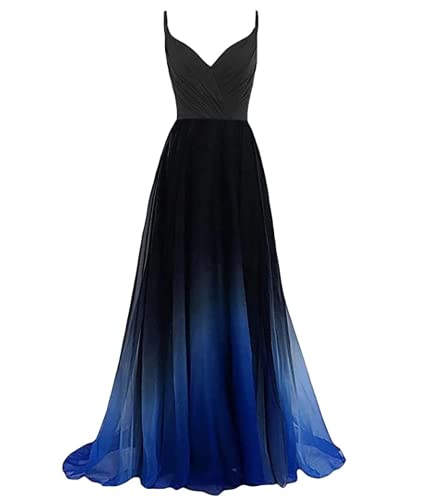 Gradient Long Prom Dresses for Women Ombre Evening Wedding Party Gowns Formal