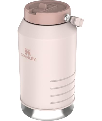 Image of Stanley IceFlow 2.0 Flip Straw Jug with Handle 96 oz | Twist On Lid and Flip Up Straw | Leakproof for Travel and Sports | Insulated Stainless Steel |BPA-Free | Rose Quartz