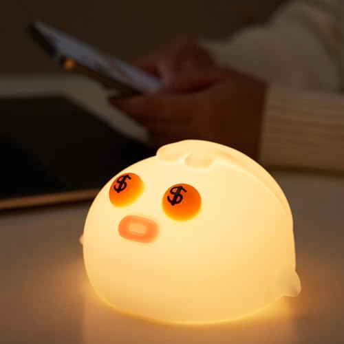 Lámpara de noche silicona recargable con luz cálida LED miniatura 6