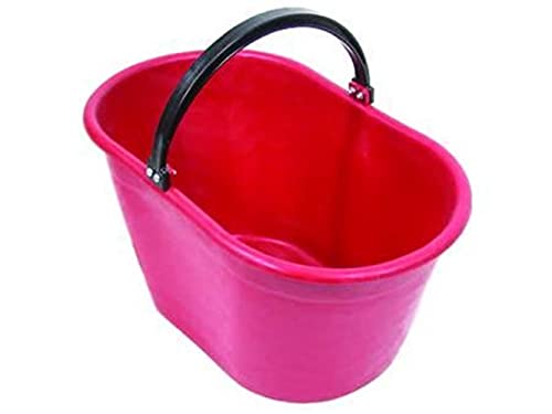 cesta ovale rossa per raccolta ** manico plastica ** lt.20