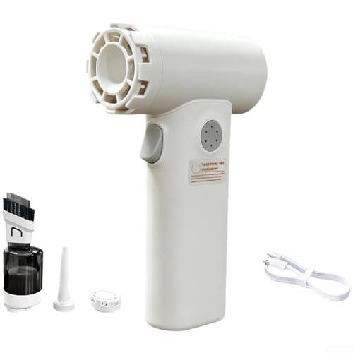 Aspirateur de voiture sans fil avec lumière LED et fonction ventilateur avec 3 embouts pour enlever la poussière dans les espaces étroits (A)