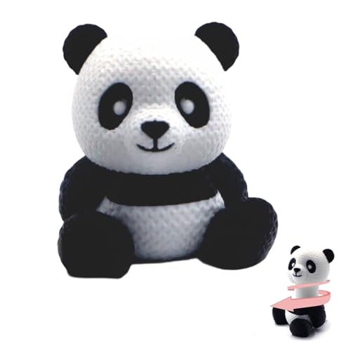 wofynovel Creativity Panda Mini Model, 3D Printed Stress-Relieving rotatable Toy, Cute Model Household Items, Small and Statues, Exquisite and pet Toys