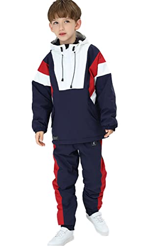 Girls Boys Kids Two Piece Winter Warm Waterproof Insulated Ski Jacket And Ski Bibs Set Snowboarding Snowsuits For Snow Sport #TOP24