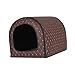 MotiveTech Insulated Pet Shelter for Small and Medium Pets 3-7kg, Brown
