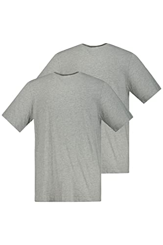 JP 1880 Men's T-Shirts, 2er-Pack T-Shirts Grey Melange XL - Image 2