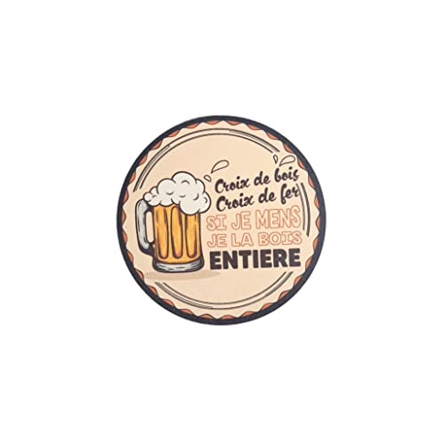 Dessous de Verre/sous bocks (Lot de 6) en Carton absorbants | Messages Originaux | Fabriqué en France | Ustensiles pour Bar et vins – vue 2