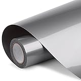 HenPisen HTV Vinyl Rolls - 12 Inch × 10 Feet PU Heat Transfer Vinyl, Easy Cut & Weed Compatible with Cameo Silhouette & Cricut, Iron on Vinyl for DIY T-Shirts, Bags and Other Textiles(Sliver)