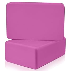 Yoga Blocks Set of 2, Yoga Blocks Supportive EVA Foam Soft Non-Slip Surface for Yoga, Pilates, Meditation – 2 Pack