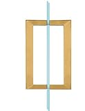 CRL Polished Brass 8' x 8' SQ Series Square Tubing Back-to-Back Pull Handle